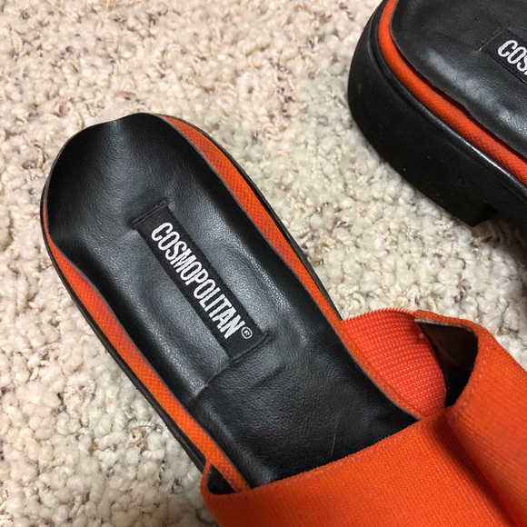 Bright orange 90s platform sandals - Picture 2 of 4